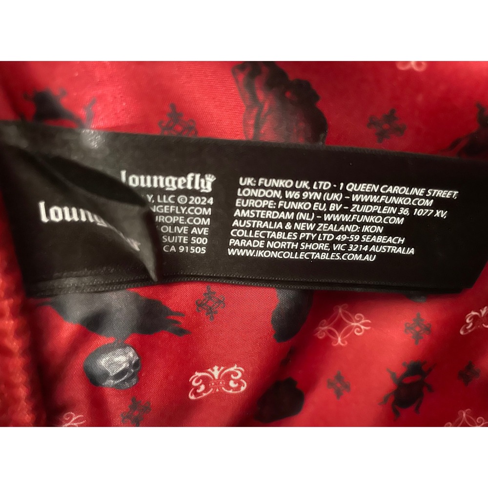 Loungefly Edgar Allan Poe Book Stack Mini Backpack Black Red Gothic Raven Skull - Picture 7 of 8
